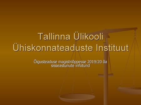Tallinna Ülikooli Ühiskonnateaduste Instituut