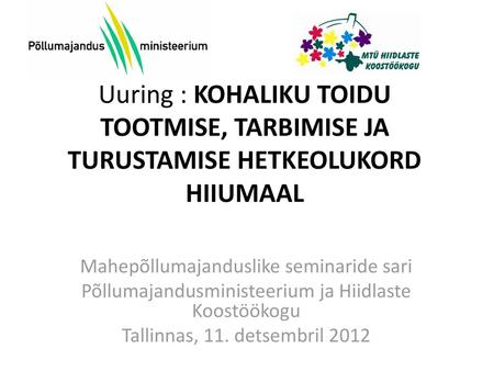 Mahepõllumajanduslike seminaride sari