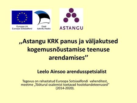 Leelo Ainsoo arendusspetsialist