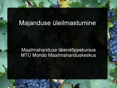 Majanduse üleilmastumine