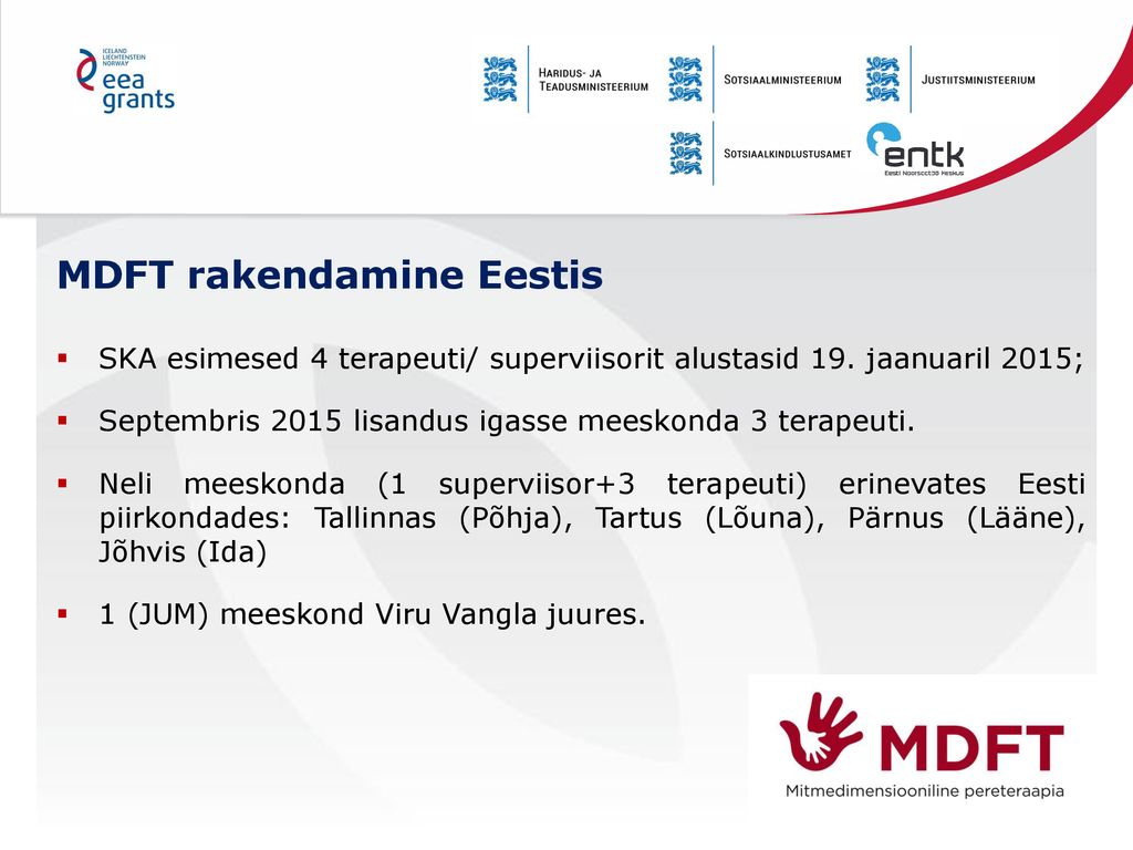 MDFT rakendamine Eestis
