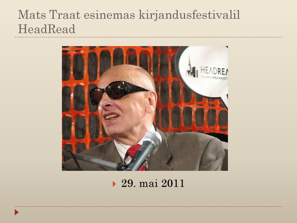 Mats Traat esinemas kirjandusfestivalil HeadRead