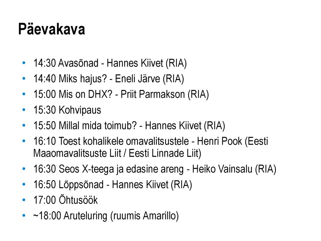 Päevakava 14:30 Avasõnad - Hannes Kiivet (RIA)