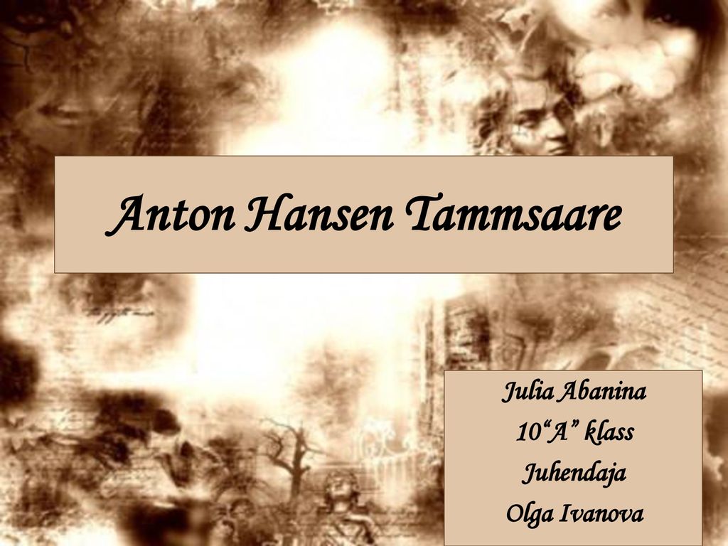 Anton Hansen Tammsaare