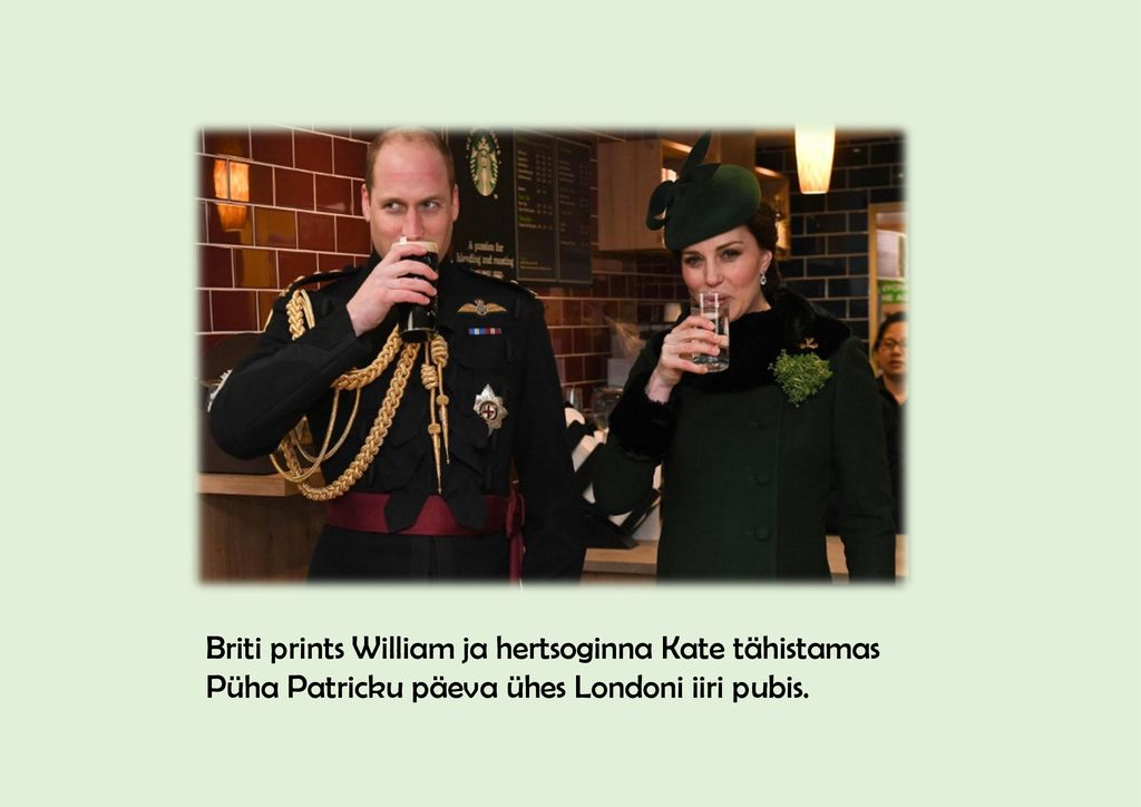 Briti prints William ja hertsoginna Kate tähistamas Püha Patricku päeva ühes Londoni iiri pubis.