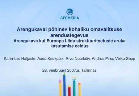Arengukaval põhinev kohaliku omavalitsuse arendustegevus