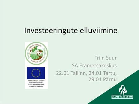 Investeeringute elluviimine