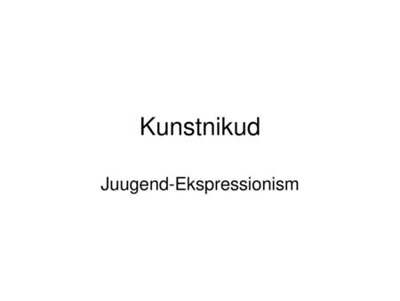 Juugend-Ekspressionism