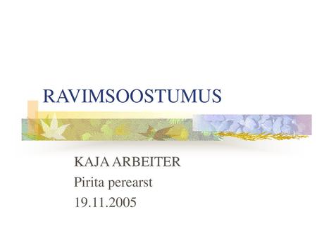 KAJA ARBEITER Pirita perearst