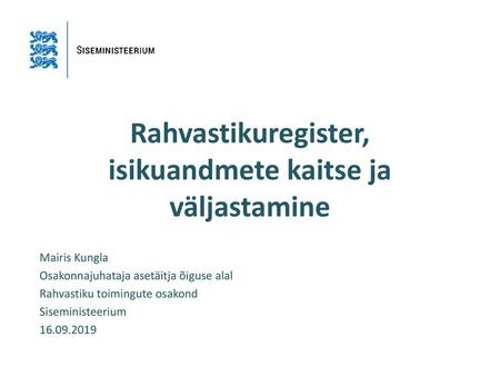 Rahvastikuregister, isikuandmete kaitse ja väljastamine