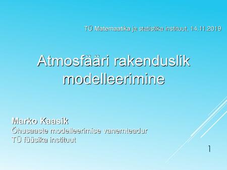 Atmosfääri rakenduslik modelleerimine
