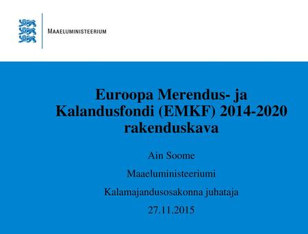 Euroopa Merendus- ja Kalandusfondi (EMKF) rakenduskava
