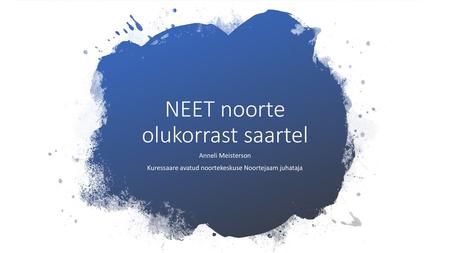NEET noorte olukorrast saartel
