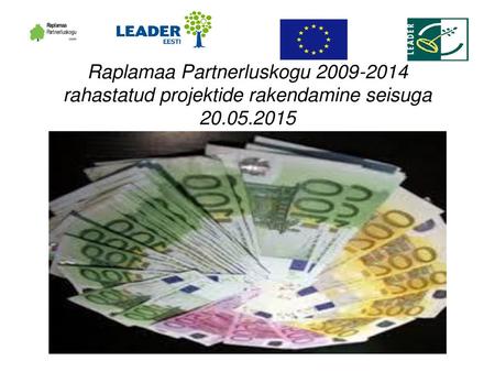 Raplamaa Partnerluskogu rahastatud projektide rakendamine seisuga