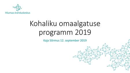 Kohaliku omaalgatuse programm 2019