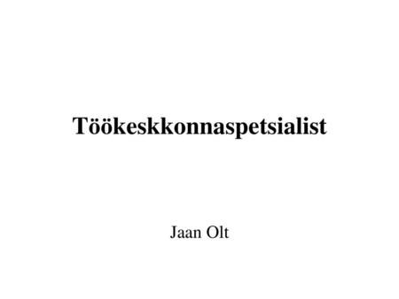 Töökeskkonnaspetsialist