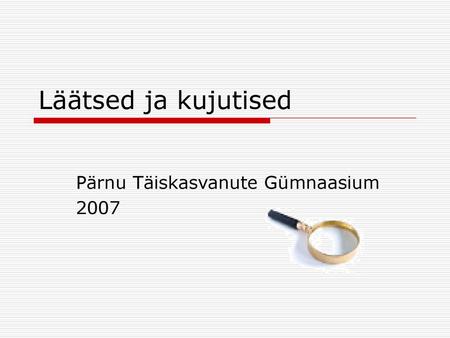 Pärnu Täiskasvanute Gümnaasium 2007