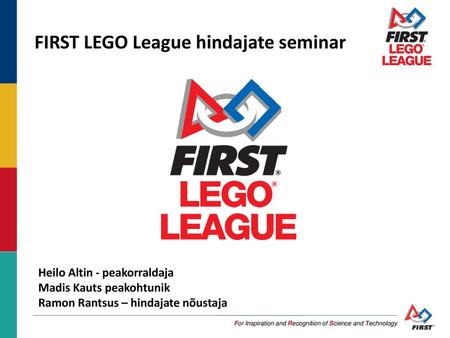 FIRST LEGO League hindajate seminar