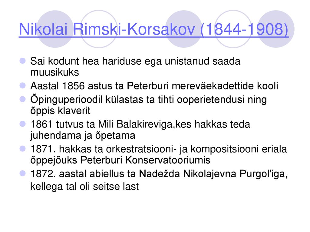 Nikolai Rimski-Korsakov ( )