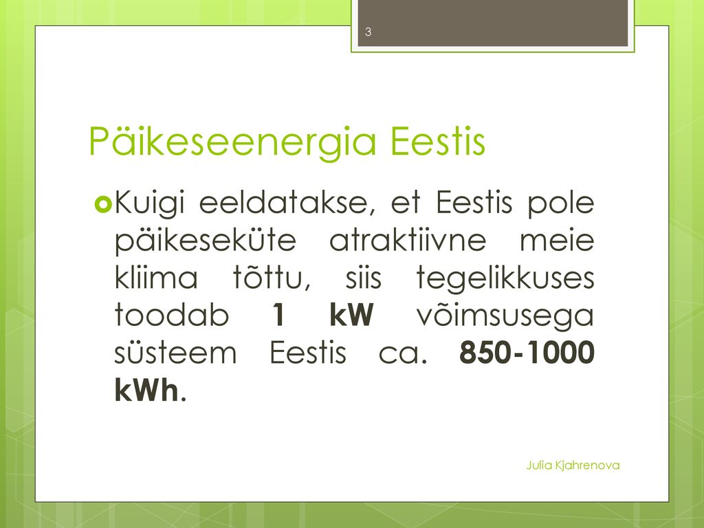 Päikeseenergia Eestis