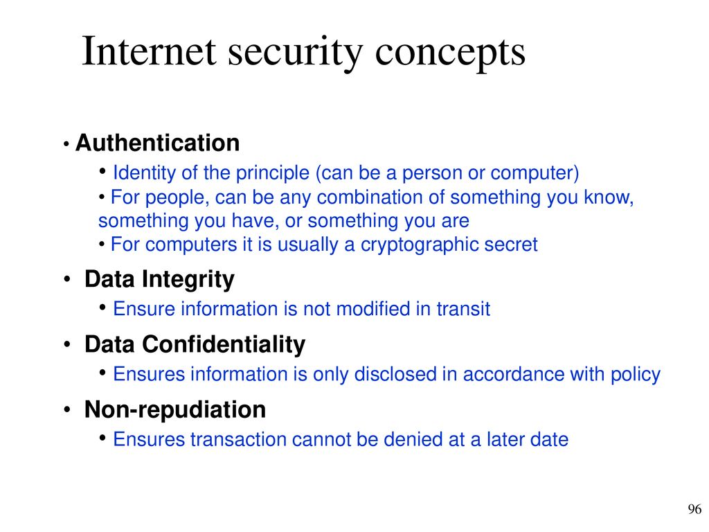 Internet security concepts