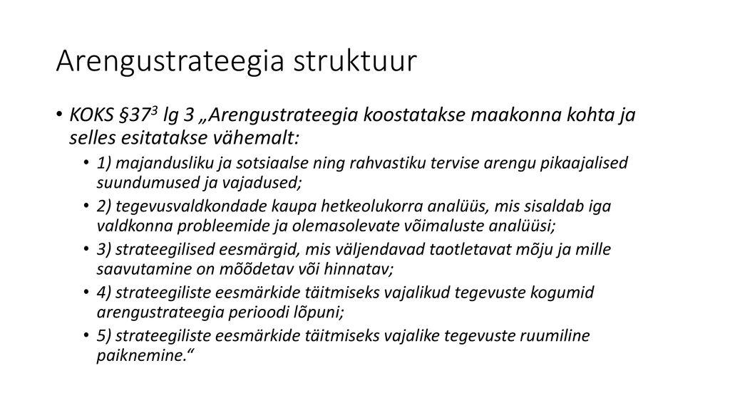 Arengustrateegia struktuur