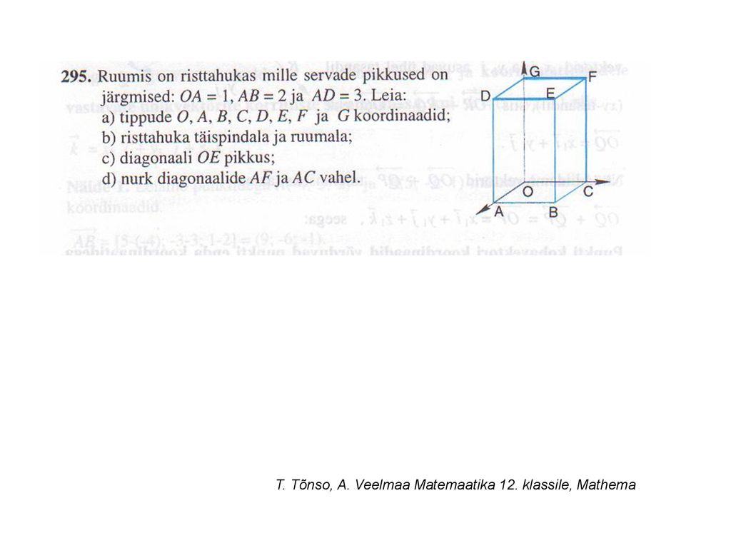 T. Tõnso, A. Veelmaa Matemaatika 12. klassile, Mathema