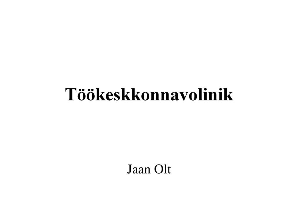 Töökeskkonnavolinik Jaan Olt