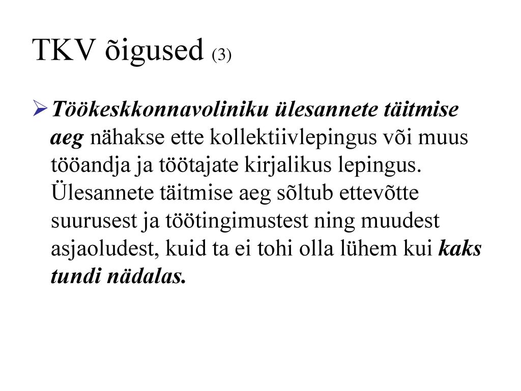 TKV õigused (3)