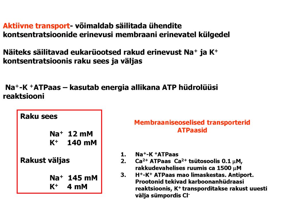 Membraaniseoselised transporterid ATPaasid