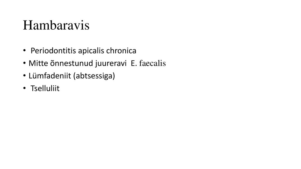 Hambaravis Periodontitis apicalis chronica