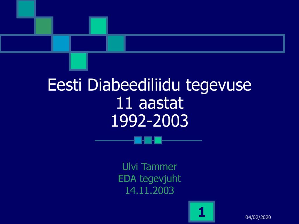 Eesti Diabeediliidu tegevuse 11 aastat