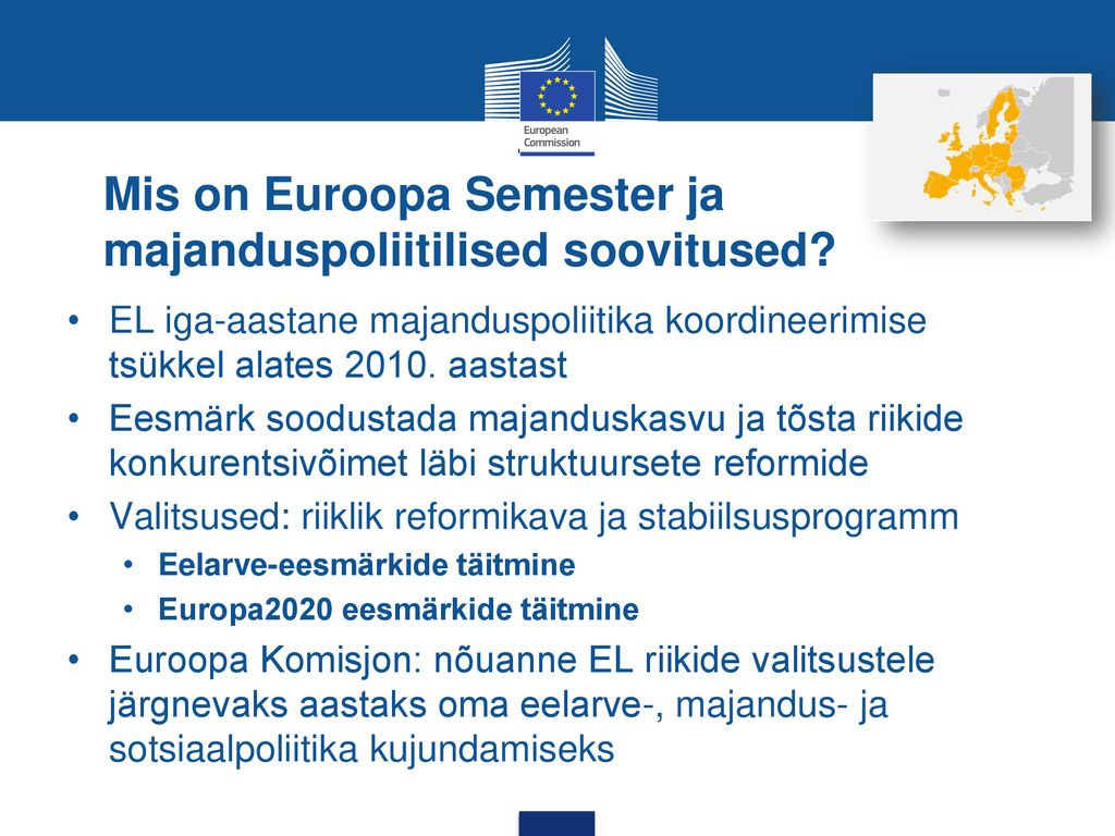 Mis on Euroopa Semester ja majanduspoliitilised soovitused