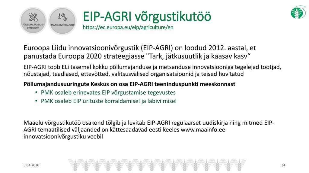 EIP-AGRI võrgustikutöö